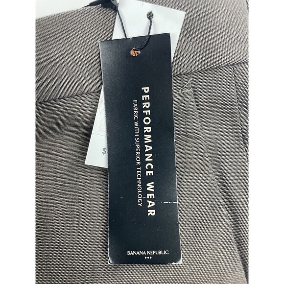 Banana Republic Mens Non-Iron Stretch Brown Straight Leg Dress Pants 33x34 New - Picture 8 of 12